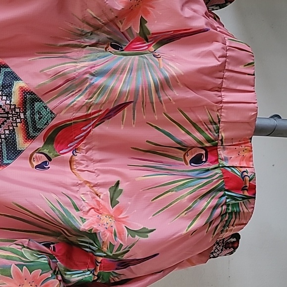 ANTHRO Farm Rio Love Birds Windbreaker - Picture 7 of 12